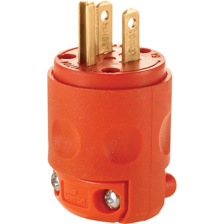 LEVITON PLUG 3-WIRE  15A ORANGE 515PV-0OR